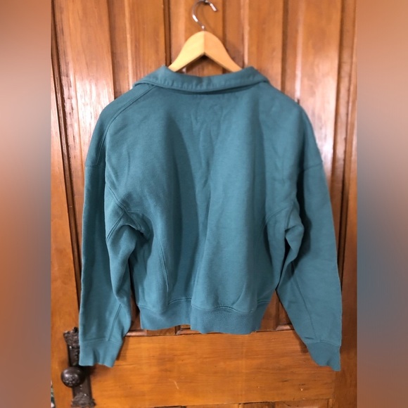 Universal Thread Crop Teal Quarter-Zip Pullover - Picture 2 of 11